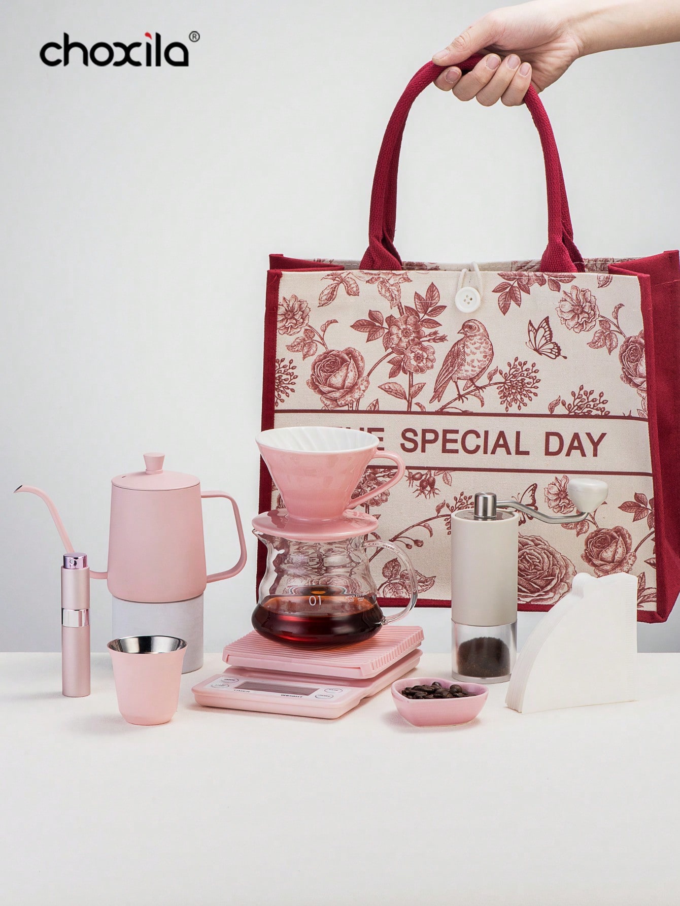 1 set di set da caffè rosa per - Coffee Equipment Kit recensione e prezzo